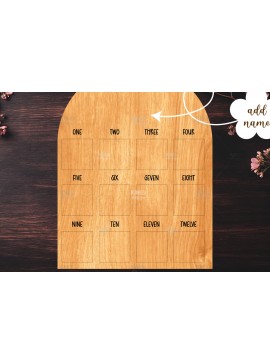 Σετ των 2 Intra απο ξύλο plywood 3mm-4mm πάχος Διακόσμηση σπιτιού μωρού με λέιζερ Δίασταση 15x15 cm INTRAFABR-119590819