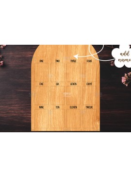 Σετ των 3 Intra απο ξύλο plywood 3mm-4mm πάχος Διακόσμηση σπιτιού μωρού με λέιζερ Δίασταση 15x15 cm INTRAFABR-119590878