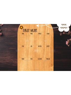 Σετ των 2 Intra απο ξύλο plywood 3mm-4mm πάχος Διακόσμηση σπιτιού μωρού με λέιζερ Δίασταση 15x15 cm INTRAFABR-119590922