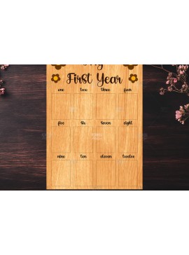 Σετ των 2 Intra απο ξύλο plywood 3mm-4mm πάχος Διακόσμηση σπιτιού μωρού με λέιζερ Δίασταση 15x15 cm INTRAFABR-119590930