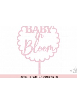 Σετ των 2 Intra απο ξύλο plywood 3mm-4mm πάχος Baby in Bloom Cake Topper , Baby Δίασταση 15x15 cm INTRAFABR-99972098