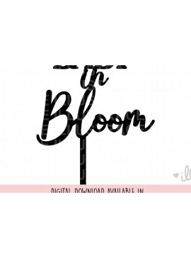 Σετ των 2 Intra απο ξύλο plywood 3mm-4mm πάχος Baby in Bloom Cake Topper , Garden Δίασταση 15x15 cm INTRAFABR-100031414