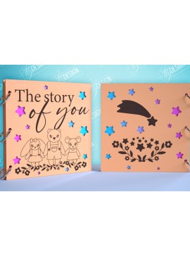 Σετ των 3 Intra απο ξύλο plywood 3mm-4mm πάχος Εξώφυλλο Βιβλίου Μνήμης Μωρού | Εξώφυλλο άλμπουμ Δίασταση 15x15 cm INTRAFABR-99492474