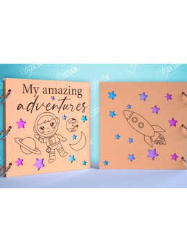 Σετ των 2 Intra απο ξύλο plywood 3mm-4mm πάχος Εξώφυλλο Βιβλίου Μνήμης Μωρού | Εξώφυλλο άλμπουμ Δίασταση 15x15 cm INTRAFABR-99492478