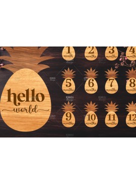 Intra απο ξύλο plywood 3mm-4mm πάχος Baby Milestone Discs | Δίασταση 30x20 cm INTRAFABR-118829117