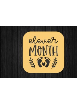 Intra απο ξύλο plywood 3mm-4mm πάχος Baby Milestone Metal, Δίασταση 40x40 cm INTRAFABR-92899891