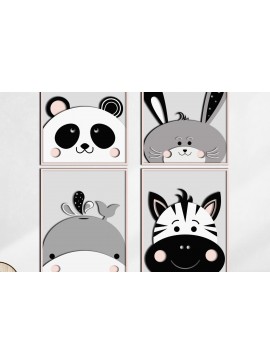 Σετ των 2 Intra απο ξύλο plywood 3mm-4mm πάχος κοπής με λέιζερ με πινακίδες μωρού Δίασταση 30x20 cm INTRAFABR-13048585