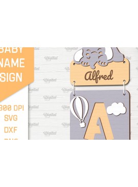 Σετ των 2 Intra απο ξύλο plywood 3mm-4mm πάχος Πινακίδα ονόματος μωρού . Γράμμα α Δίασταση 30x20 cm INTRAFABR-90960974