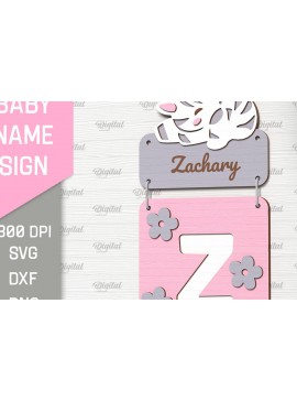 Intra απο ξύλο plywood 3mm-4mm πάχος Πινακίδα ονόματος μωρού . Γράμμα Ζ Δίασταση 30x20 cm INTRAFABR-90968735