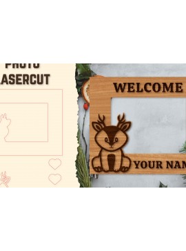 Σετ των 2 Intra απο ξύλο plywood 3mm-4mm πάχος Κορνίζα για μωρό νεογέννητο  Δίασταση 20x30 cm INTRAFABR-123766322