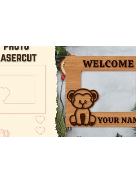 Σετ των 2 Intra απο ξύλο plywood 3mm-4mm πάχος Κορνίζα για μωρό νεογέννητο  Δίασταση 20x30 cm INTRAFABR-123766275