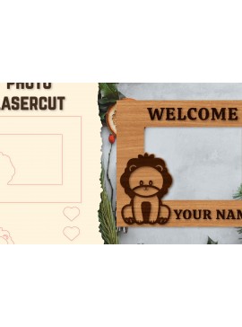 Σετ των 2 Intra απο ξύλο plywood 3mm-4mm πάχος Κορνίζα για μωρό νεογέννητο  Δίασταση 20x30 cm INTRAFABR-123766288