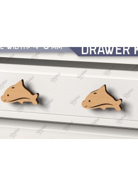 Σετ των 2 Intra απο ξύλο plywood 3mm-4mm πάχος Πόμολα συρταριών παιδικού σταθμού. Dolphin Δίασταση 30x20 cm INTRAFABR-86302429