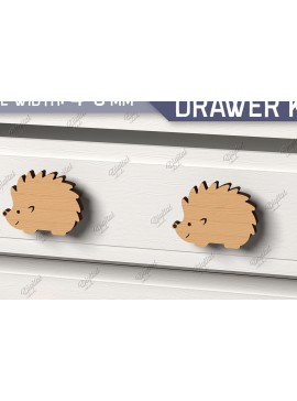 Σετ των 2 Intra απο ξύλο plywood 3mm-4mm πάχος Πόμολα συρταριών παιδικού σταθμού. Σκαντζόχοιρος Δίασταση 30x20 cm INTRAFABR-86301981