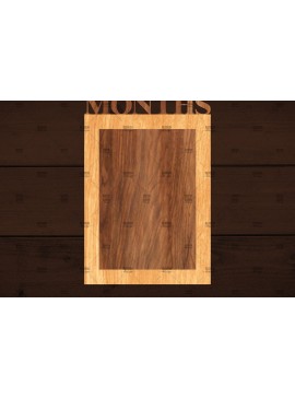 Σετ των 3 Intra απο ξύλο plywood 3mm-4mm πάχος Πρότυπο κορνίζας μωρών Δίασταση 5x7 cm INTRAFABR-113800866