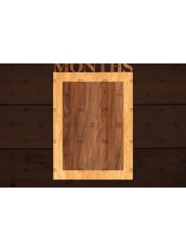 Σετ των 3 Intra απο ξύλο plywood 3mm-4mm πάχος Πρότυπο κορνίζας μωρών Δίασταση 5x7 cm INTRAFABR-113800772