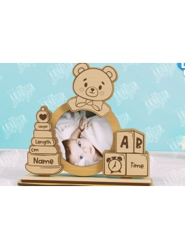 Intra απο ξύλο plywood 3mm-4mm πάχος Κορνίζα μωρού | Κορνίζα New Born Δίασταση 20x30 cm INTRAFABR-104832325