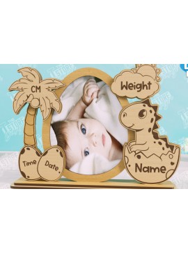 Σετ των 2 Intra απο ξύλο plywood 3mm-4mm πάχος Κορνίζα μωρού | Κορνίζα New Born Δίασταση 20x30 cm INTRAFABR-104832356