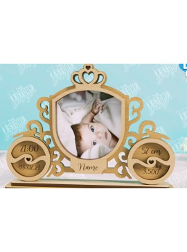 Intra απο ξύλο plywood 3mm-4mm πάχος Κορνίζα μωρού | Κορνίζα New Born Δίασταση 20x30 cm INTRAFABR-104832324