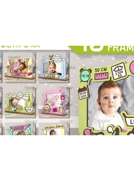 Intra απο ξύλο plywood 3mm-4mm πάχος Κορνίζες μωρών κοπής με λέιζερ Δίασταση 20x30 cm INTRAFABR-98122075