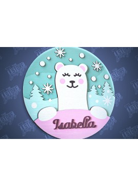 Intra απο ξύλο plywood 3mm-4mm πάχος Στρογγυλή πινακίδα μωρού | Ξύλινη επιγραφή φυτωρίου Δίασταση 30x20 cm INTRAFABR-100118594