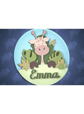 Σετ των 2 Intra απο ξύλο plywood 3mm-4mm πάχος Στρογγυλή πινακίδα μωρού | Ξύλινη επιγραφή φυτωρίου Δίασταση 30x20 cm INTRAFABR-100118574