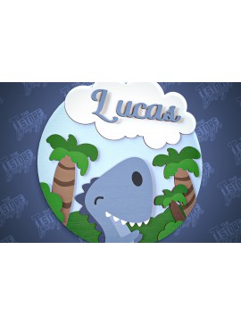 Σετ των 2 Intra απο ξύλο plywood 3mm-4mm πάχος Στρογγυλή πινακίδα μωρού | Ξύλινη επιγραφή φυτωρίου Δίασταση 30x20 cm INTRAFABR-100118544