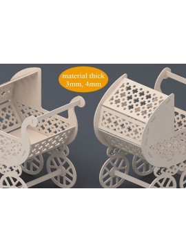Intra απο ξύλο plywood 3mm-4mm πάχος Baby Stroller  Design / Baby Buggy Δίασταση 30x20 cm INTRAFABR-42346588