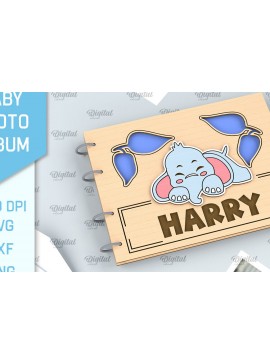 Intra απο ξύλο plywood 3mm-4mm πάχος Ξύλινο άλμπουμ μωρών με λέιζερ Δίασταση 30x20 cm INTRAFABR-99927645