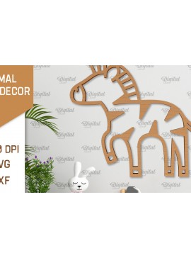 Intra απο ξύλο plywood 3mm-4mm πάχος Baby Zebra Decor Wall Cut  Δίασταση 30x20 cm INTRAFABR-102463796
