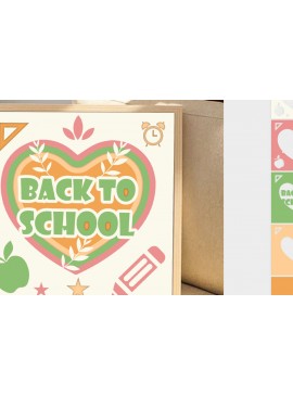 Σετ των 3 Intra απο ξύλο plywood 3mm-4mm πάχος Επιστροφή στο σχολείο 3D Shadow Box Δίασταση 4x4 cm INTRAFABR-104000409