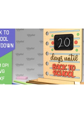 Σετ των 2 Intra απο ξύλο plywood 3mm-4mm πάχος Επιστροφή στο σχολείο Αντίστροφη μέτρηση Απο Δίασταση 30x20 cm INTRAFABR-96129499