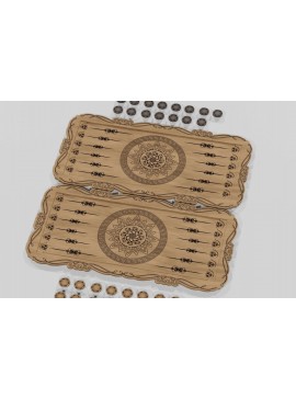 Intra απο ξύλο plywood 3mm-4mm πάχος Διανυσματικά κομμένα με λέιζερ τάβλι Δίασταση 290x290 cm INTRAFABR-113817099