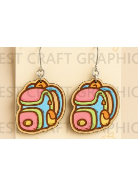 Σετ των 3 Intra απο ξύλο plywood 3mm-4mm πάχος Σκουλαρίκια Backpack – First Day Δίασταση 3x3 cm INTRAFABR-124955798