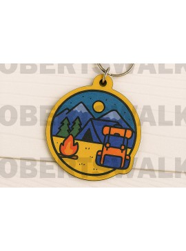 Σετ των 3 Intra απο ξύλο plywood 3mm-4mm πάχος Μπρελόκ πλάτης & σκηνής Δίασταση 3x3 cm INTRAFABR-123665874