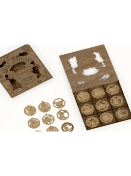 Σετ των 3 Intra απο ξύλο plywood 3mm-4mm πάχος Bad Santa Ornaments Δίασταση 0x0 cm INTRAFABR-113817170