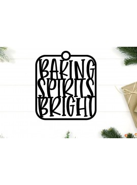 Σετ των 3 Intra απο ξύλο plywood 3mm-4mm πάχος BAKING SPIRITS BRIGHT Στολίδι Μεταλλικό Wal Δίασταση 8x8 cm INTRAFABR-86052585