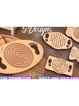 Σετ των 2 Intra απο ξύλο plywood 3mm-4mm πάχος σχεδίασης Balance Board Cut  Δίασταση 15x15 cm INTRAFABR-99494482