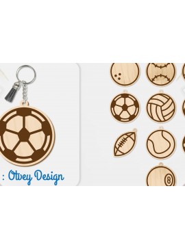 Σετ των 3 Intra απο ξύλο plywood 3mm-4mm πάχος Μπρελόκ με μπίλια  Σχεδίαση ΠΑΚΟΥΛΑ Δίασταση 6x6 cm INTRAFABR-101159980