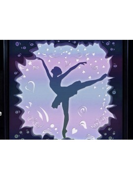 Σετ των 3 Intra απο ξύλο plywood 3mm-4mm πάχος Πρότυπο μπαλαρίνας 3d Shadow Box .v2 Δίασταση 8x8 cm INTRAFABR-64696932