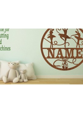 Intra απο ξύλο plywood 3mm-4mm πάχος Σήμα ονόματος μπαλαρίνας κοπής με λέιζερ Δίασταση 30x20 cm INTRAFABR-67173726