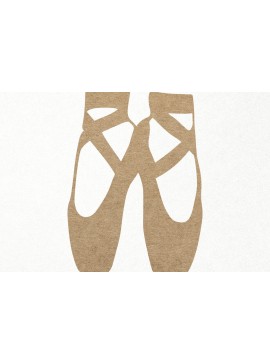 Σετ των 3 Intra απο ξύλο plywood 3mm-4mm πάχος Παπούτσια Ballerina , Ballet Pointe Shoes Δίασταση 7x7 cm INTRAFABR-115240225