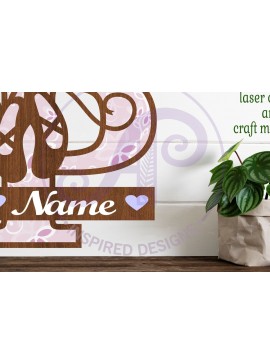 Σετ των 3 Intra απο ξύλο plywood 3mm-4mm πάχος Μονόγραμμα με κεφαλαίο παπούτσι μπαλέτου Επιστολή P Δίασταση 9x9 cm INTRAFABR-91015540