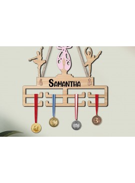 Σετ των 2 Intra απο ξύλο plywood 3mm-4mm πάχος Ballet Woman Medal Display Sport αρσενικό Δίασταση 15x15 cm INTRAFABR-120055675