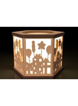 Intra απο ξύλο plywood 3mm-4mm πάχος Κηροπήγιο μπαλονιού & δώρου – Δίασταση 30x20 cm INTRAFABR-118542564