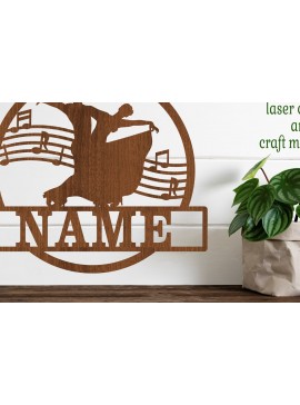 Σετ των 3 Intra απο ξύλο plywood 3mm-4mm πάχος Ballroom Dancers Version 1 Name Δίασταση 10x10 cm INTRAFABR-74050523