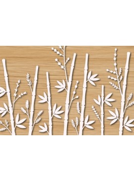 Intra απο ξύλο plywood 3mm-4mm πάχος Ξύλινο Bamboo Wall Art Cut 1646 Δίασταση 40x40 cm INTRAFABR-123196111