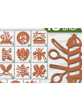 Intra απο ξύλο plywood 3mm-4mm πάχος Δέσμη κοπής με λέιζερ επιγραφές κουρείου Δίασταση 30x20 cm INTRAFABR-98541167