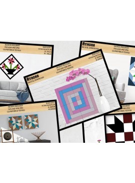 Σετ των 2 Intra απο ξύλο plywood 3mm-4mm πάχος Σχέδιο παπλωμάτων αχυρώνα Americana Patchwork Δίασταση 30x20 cm INTRAFABR-39423963