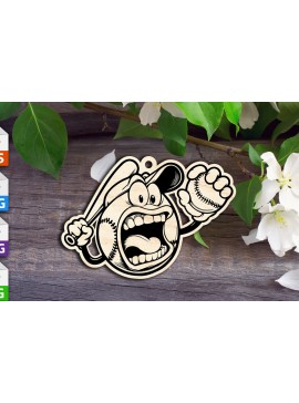 Σετ των 2 Intra απο ξύλο plywood 3mm-4mm πάχος Ετικέτα τσάντα μπέιζμπολ Δίασταση 30x20 cm INTRAFABR-92904889